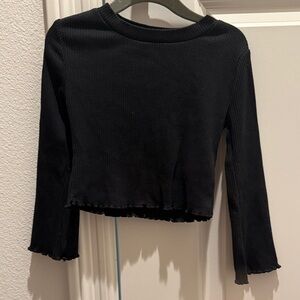 Crewcuts Black Ribbed Top